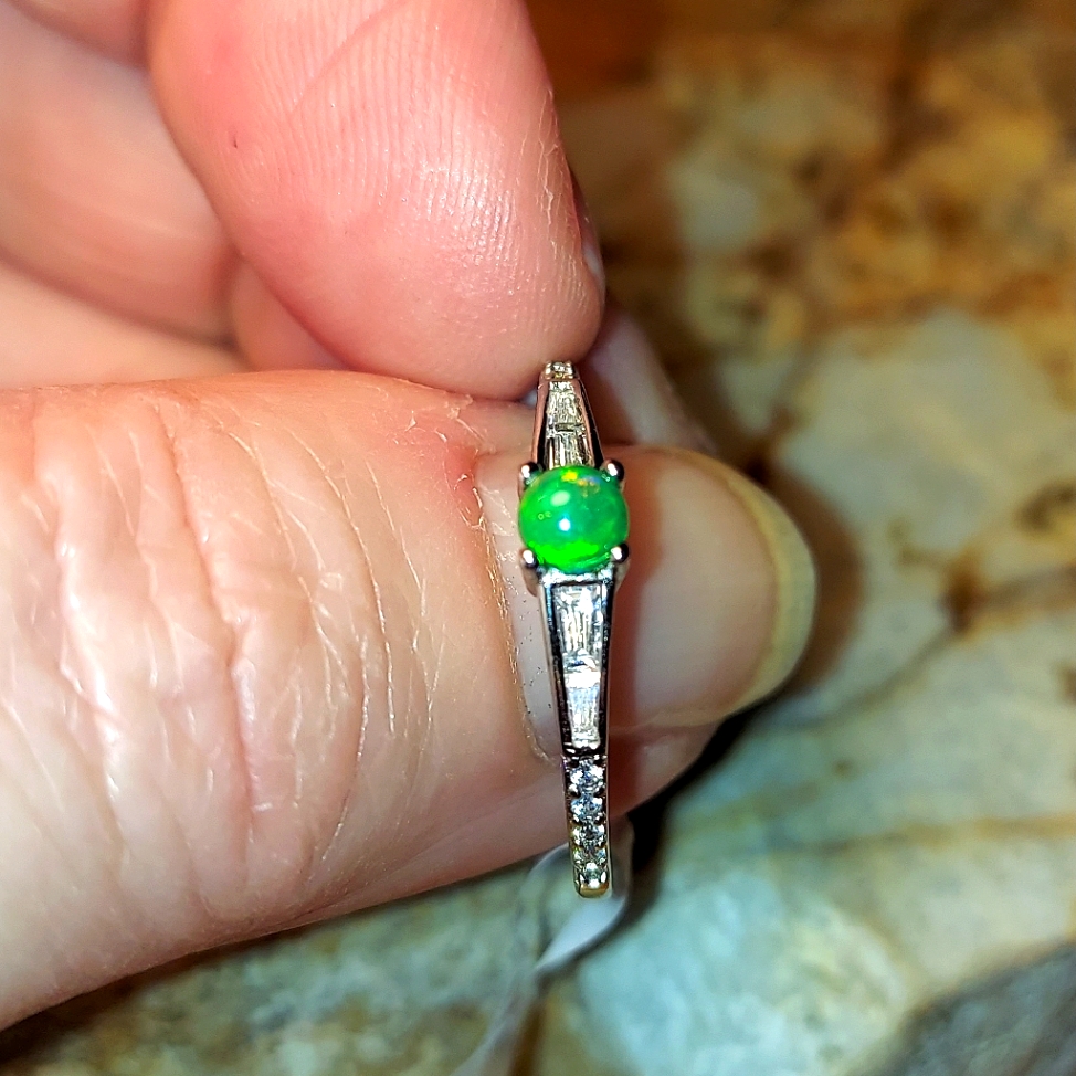 Green Opal Ring